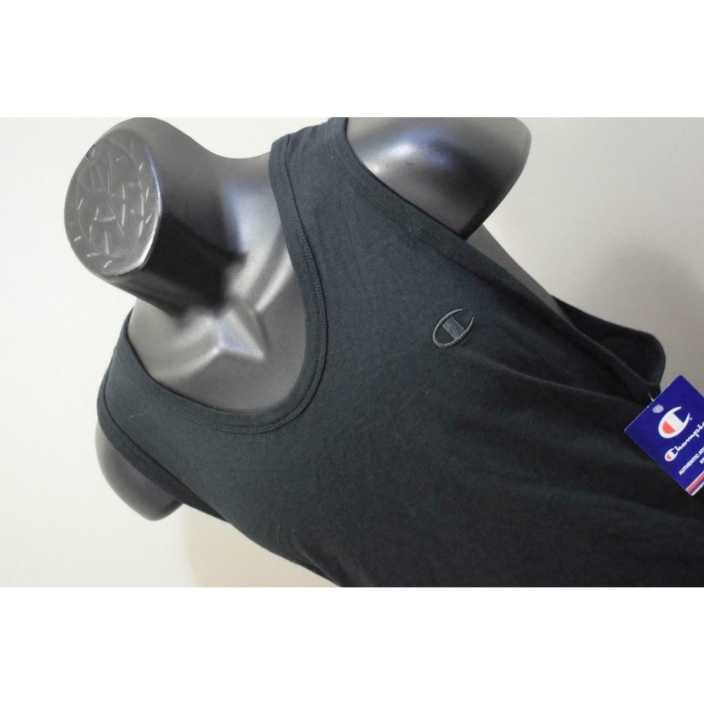 Champion Black Tank Top with Small Logo
